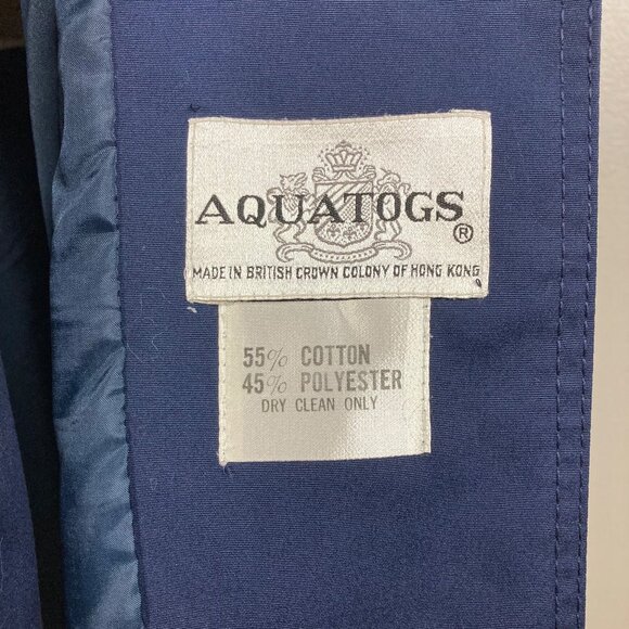 GUS MAYER - 12 - VINTAGE "Aquatogs" Blue Trench Coat - Picture 9 of 10